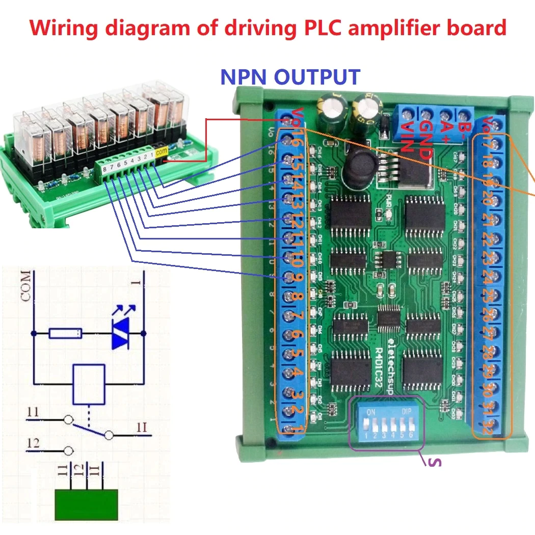 Modbus-RTU-32Ch-Do 32 kanal Digital Output Modbus RTU Modül