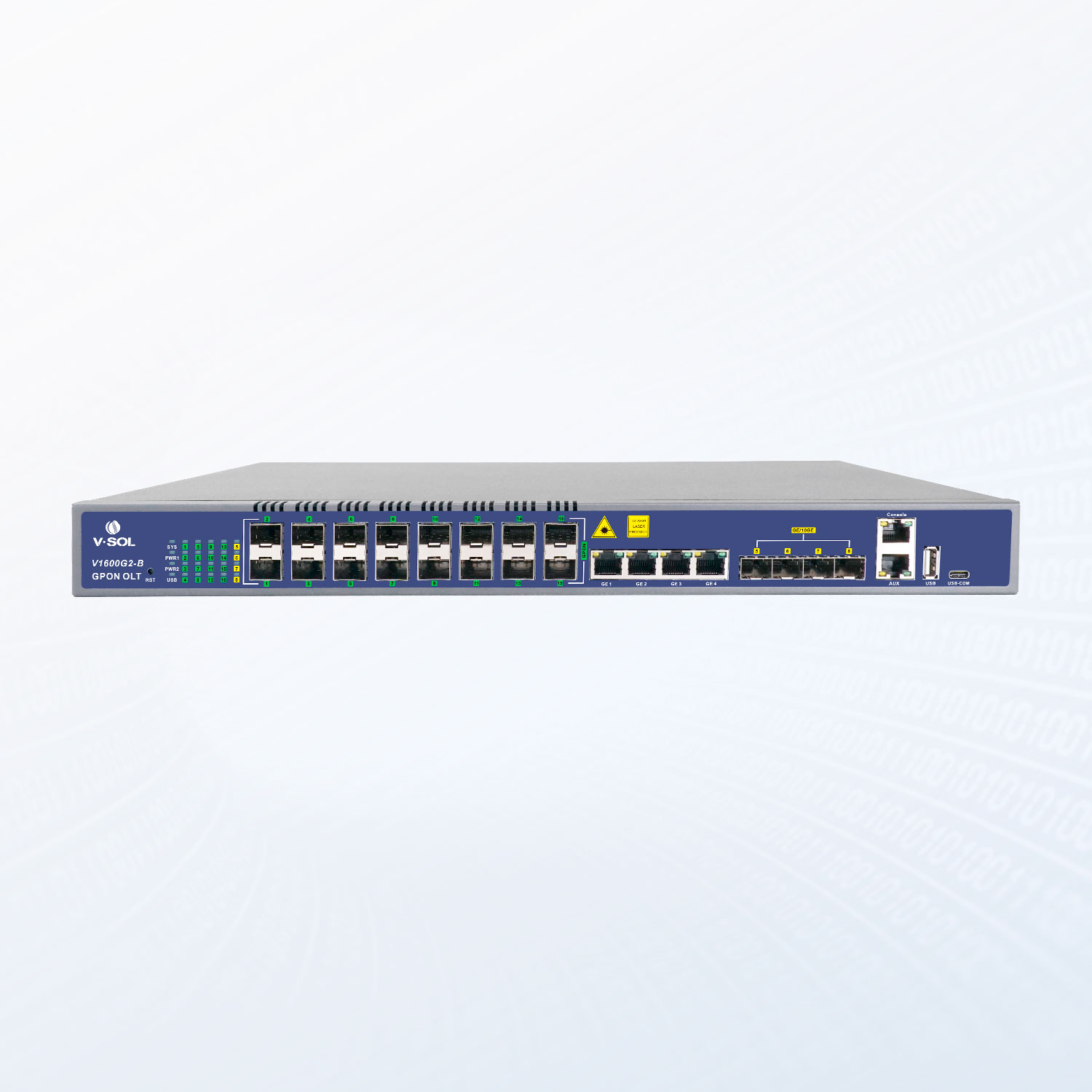 GPON-OLT-V1600G2-B VSOL - 16 PON - OLT , FTTX , 4 x RJ45 , 4 x SFP+,,16x C+++