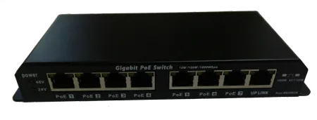 WINET GIGABIT POE SWITCH 8-7 PORT 24V 60W Adaptörlü